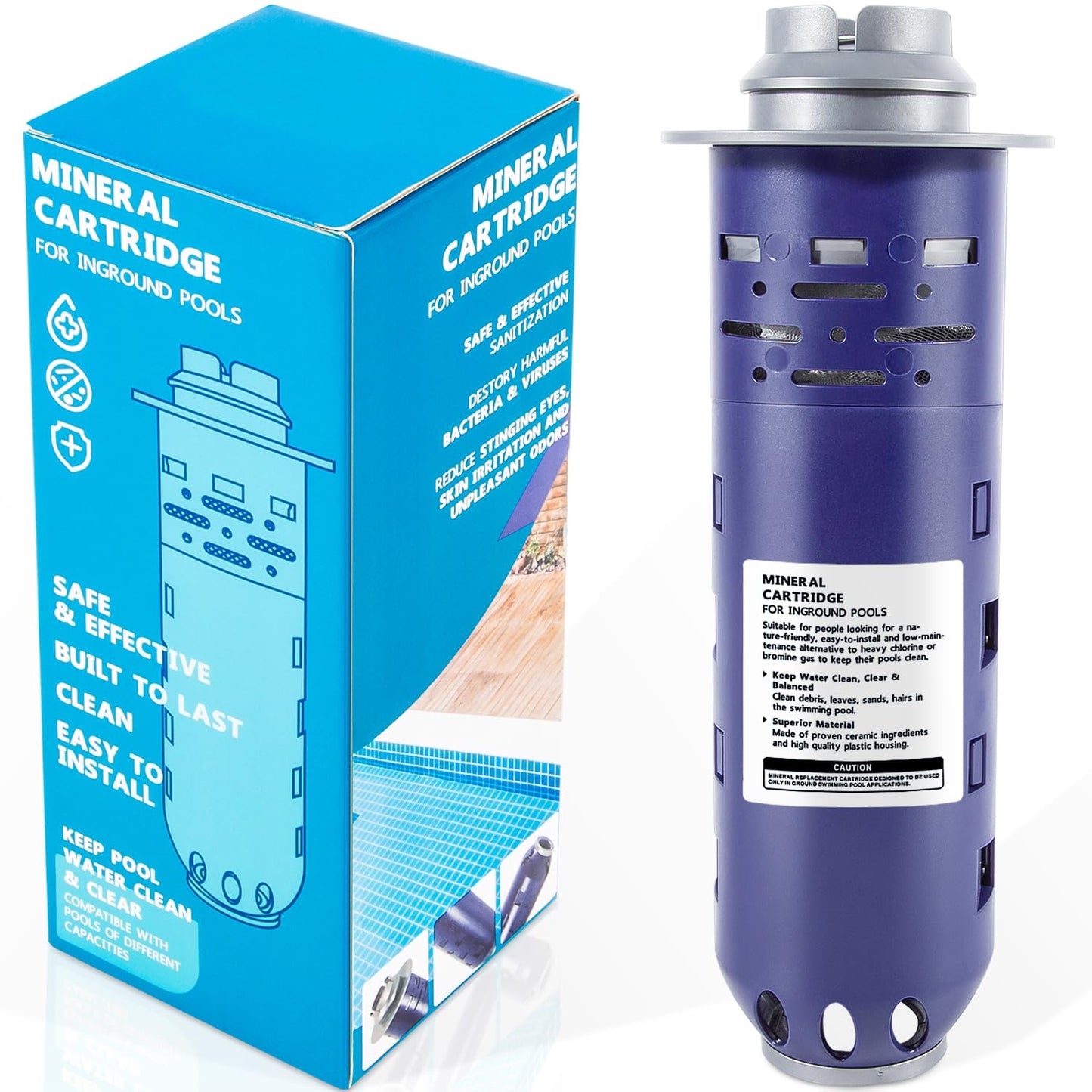 Replacement for Nature2 Duoclear 45 Mineral Cartridge W28002 W26002 for All Zodiac Duoclear & Nature2 Fusion, Fusion Soft, Vision Pro System Aboveground Ingroud Swimming Pool Up to 45,000 Gallons