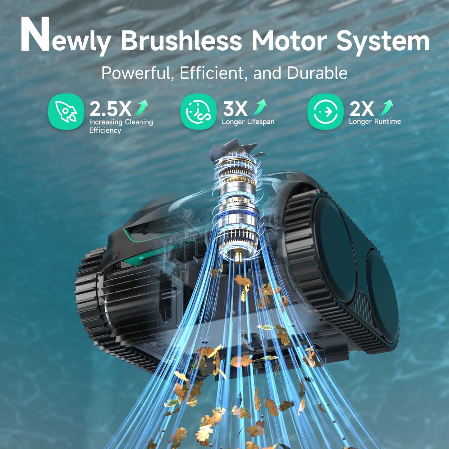 (2026 Upgraded) WYBOT C2 Cordless Robotic Pool Cleaner, Dual Filtration, Wall Climbing & Waterline Cleaning, App Scheduling, Smart Navigation, Pool Vacuum for Inground/Above Ground Pools-2152 Sq.ft