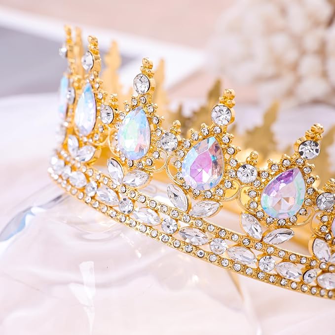 Queen Crown for Women Crystal Tiara for Women Rhinestone Wedding Headband for Bride Hair Accessories for Costume Birthday Party Prom Gifts