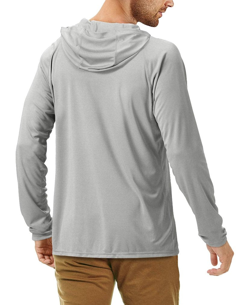 Roadbox 2 Pack UPF 50+ Fishing Shirts for Men Long Sleeve Sun Protection Hoodie Lightweight Outdoor UV Hiking Shirts