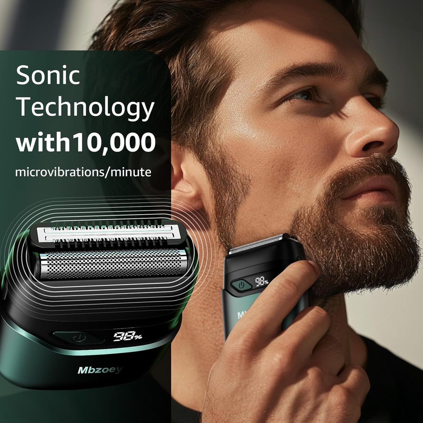 Mbzoey Dustproof Shaver Waterproof, Stylish, Comfortable, Sturdy,IPX7 Waterproof Wet Dry Cordless Razor Easy to Use