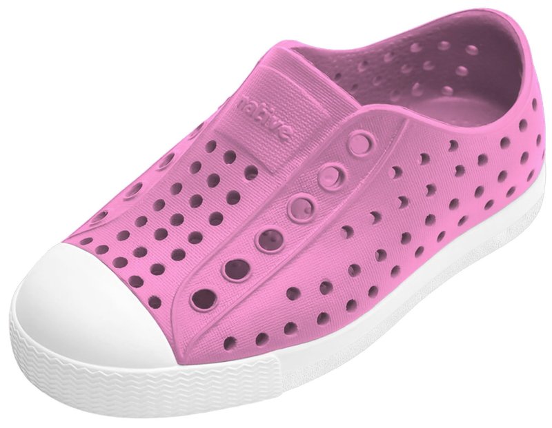 Native Shoes Unisex-Kids Jefferson Sneakers, Malibu Pink/Shell White, 1 Little Kid