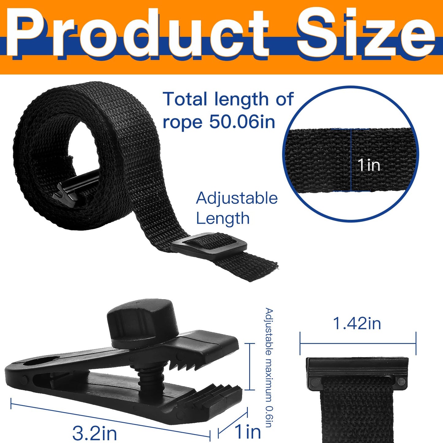 24 Pcs Pool Solar Cover Reel Attachment Kit, Solar Cover Reel Blanket Straps and Clips for Universal Inground Swimming Pool - Including 8 Adhesive Nylon Straps & Tabs, 8 Cord Plates, 8 Buckles