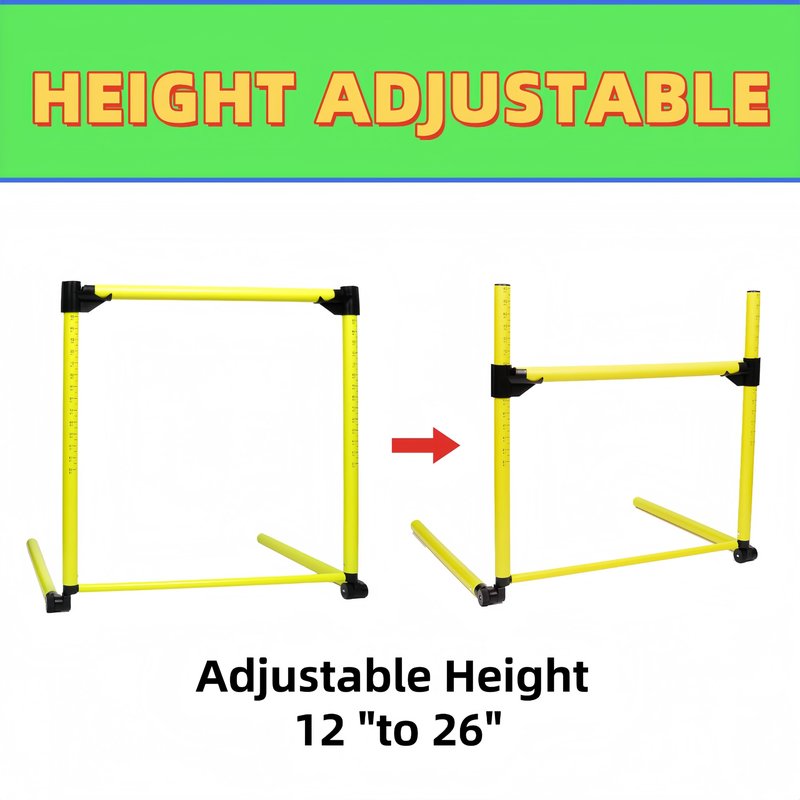Adjustable Height Hurdles Training Equipment, 3Pcs Practice Hurdles Track and Field for Agility Training, Indoor & Outdoor Detachable Jumping Speed Hurdles for Football, Soccer, Basketball, Dogs