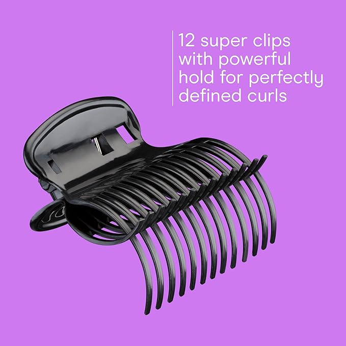 Conair Hot Rollers for Long, Medium & Short Hair, 12 Jumbo 1 ÃÂ½" Heated Hair Rollers with Clips, Hot Curlers for Women, Volume & Curls, Amazon Exclusive, Black