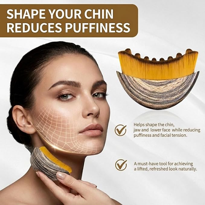 Lymphatic Contour Face Brush Improves Skin Glow for Sculpting Anti-Puffiness, Detox & Lift(1 Pcs Lymphatic Drainage Brush)