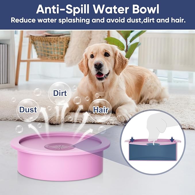 XIAZ Elevated Dog Bowls Large Breed Raised Dogs Bowl Stand Large/Medium Sized Dog Slow Feeder Dogs Bowls Food Water Stands 5 Heights Adjustable 9/11/12/14in Pet Feeder Dish Station