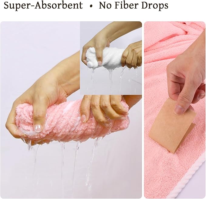 Towel Wrap Women Shower Robe Adjustable Closure Bathrobe with Hair Drying Towel & Spa Wraps