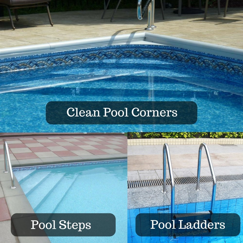 Aquatix Pro Heavy Duty Pool Brush, Durable 10" Swimming Pool Cleaner Brush Best for Tackling Stubborn Stains, Aluminium Handle & Stainless Steel Bristles, Suitable for Concrete & Gunite Pools.