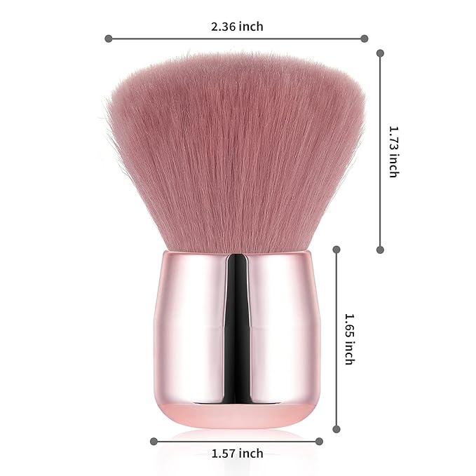 Vaincre Nail Art Dust Powder Remover Brush, Soft Nail Art Dust Cleaner Brush for Acrylic Application and Makeup(Pink)