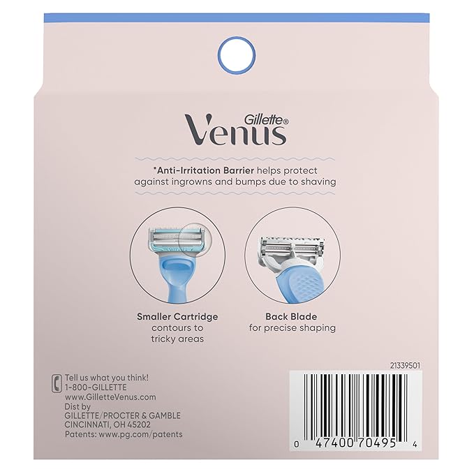 Gillette Venus Intimate Grooming Razors for Women, 6 Razor Blade Refills, Bikini Razors for Women