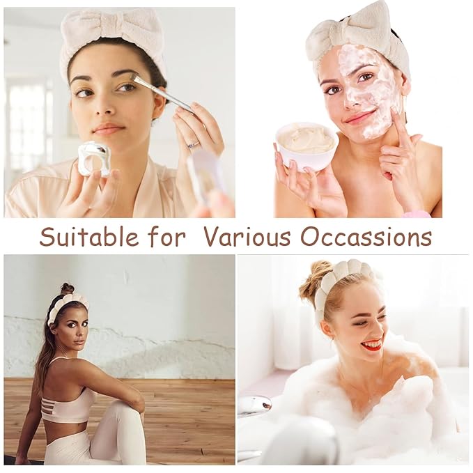Chanaco Spa Headband, Makeup Wrist Bands and Towels, Trendy Hair Accessories for Women and Teen Girl Gifts