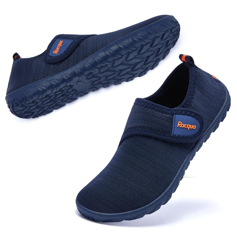 Racqua Kids Water Shoes Boys Girls Quick Dry Barefoot Lightweight Beach Sport Aqua Shoes Swim Pool Walking Surfing Boating Shoes Little Kid Blue/Orange 13