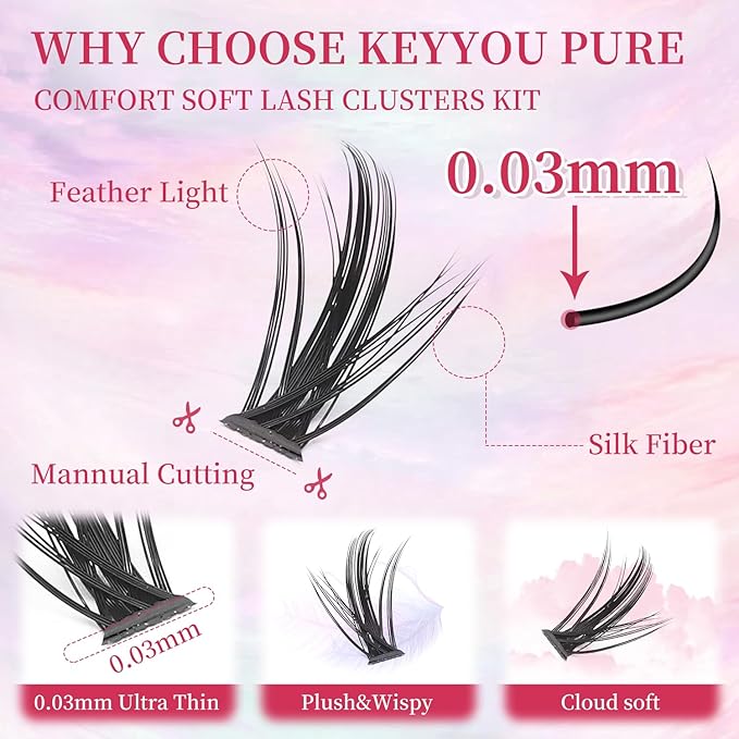 Manga Lash Clusters Kit Eyelash Clusters Eyelashes Anime Lash Clusters With Spikes Eyelash Extension Kit With Lash Bond And Seal Wet Look Spiky Cluster Lashes (Anime lash kit 240pcs)