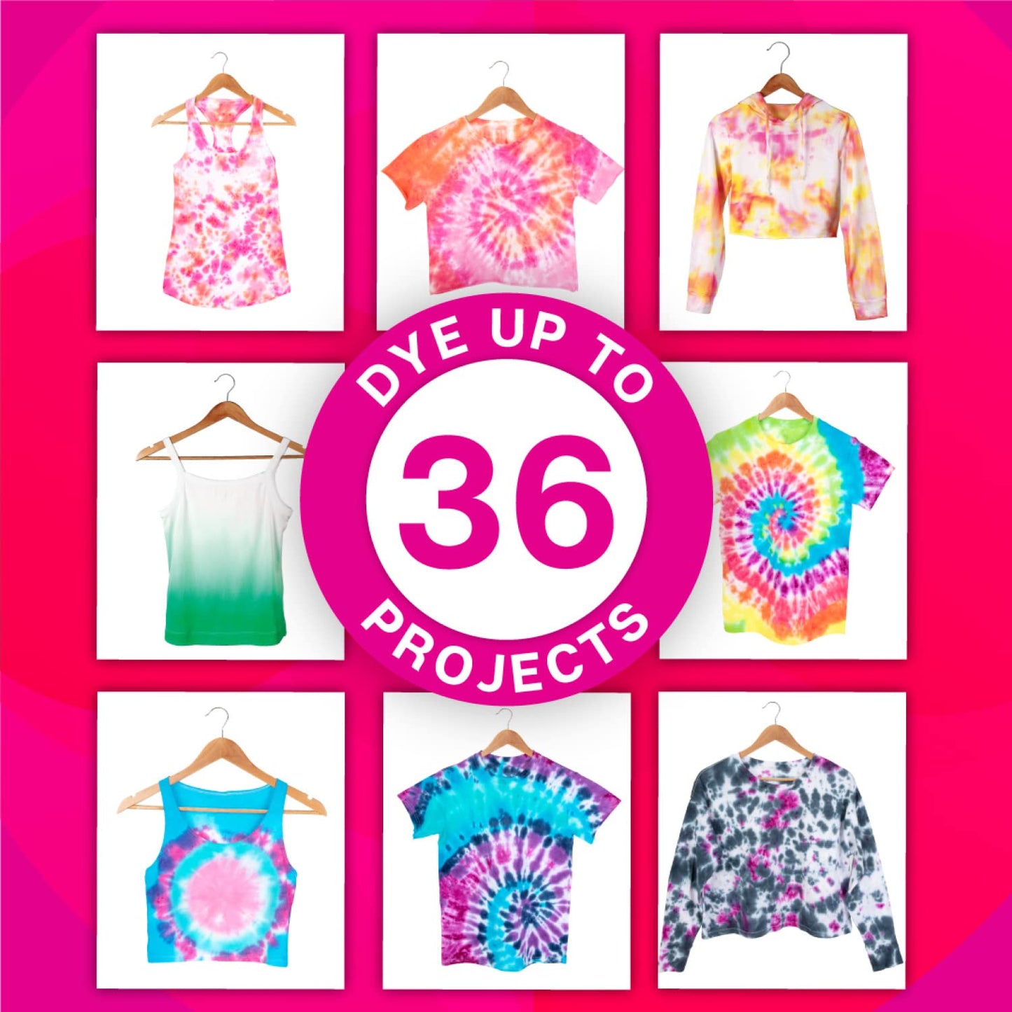 Tulip One Step Tie Dye Kit: Tie Dye Party Supplies, 18 bottles