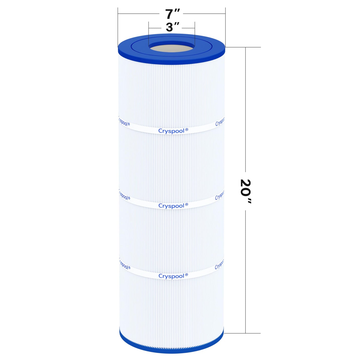 Cryspool® 07069 Filter Compatible with Clean & Clear Plus 320, CCP320, PCC80-PAK4, R173573, 817-0081, C-7470, FC-1976, 4×80 Sq. Ft Pool Filter Cartridge, 4 Pack
