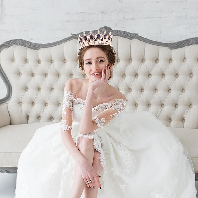 Queen Crown for Women Crystal Tiara for Women Rhinestone Wedding Headband for Bride Hair Accessories for Costume Birthday Party Prom Gifts