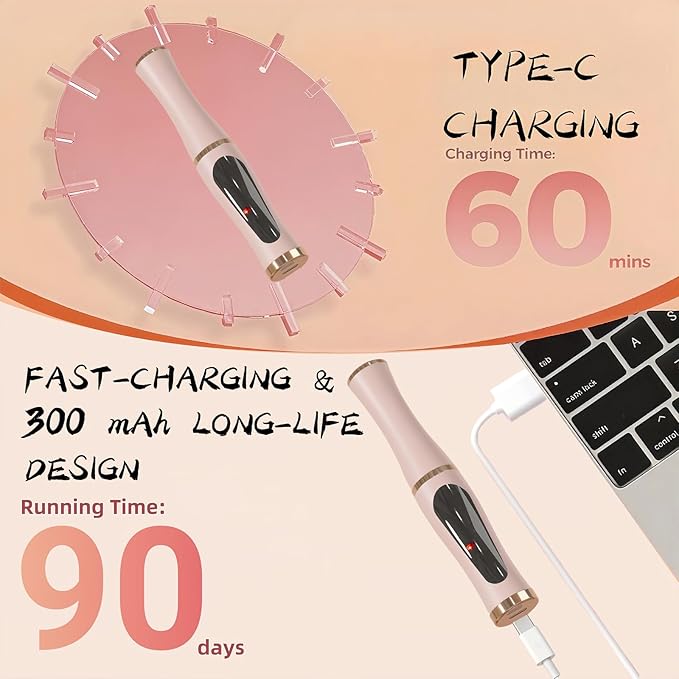 Heated Eyelash Curler – Fast 5s Heat-Up, USB Rechargeable Electric Eyelash Curler, LED Display, Anti-Burn, 24H Long-Lasting Curl, Perfect Gift for Women (Pink)