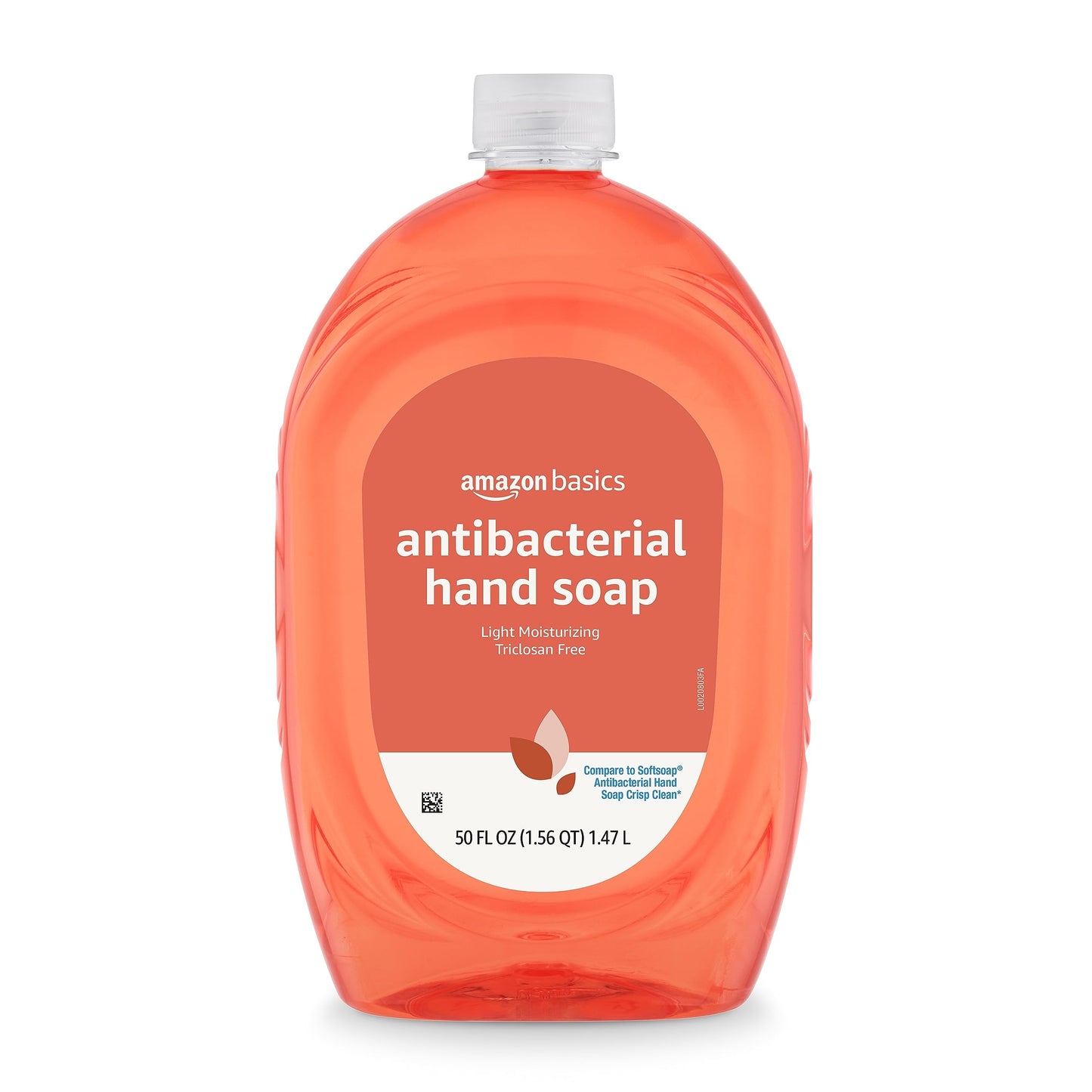 Amazon Basics Liquid Hand Soap Refill, Light Moisturizing, Triclosan-Free, Dermatologist-Tested, pH Balanced, Citrus, 50 Fl Oz (Previously Solimo) (Pack of 4)