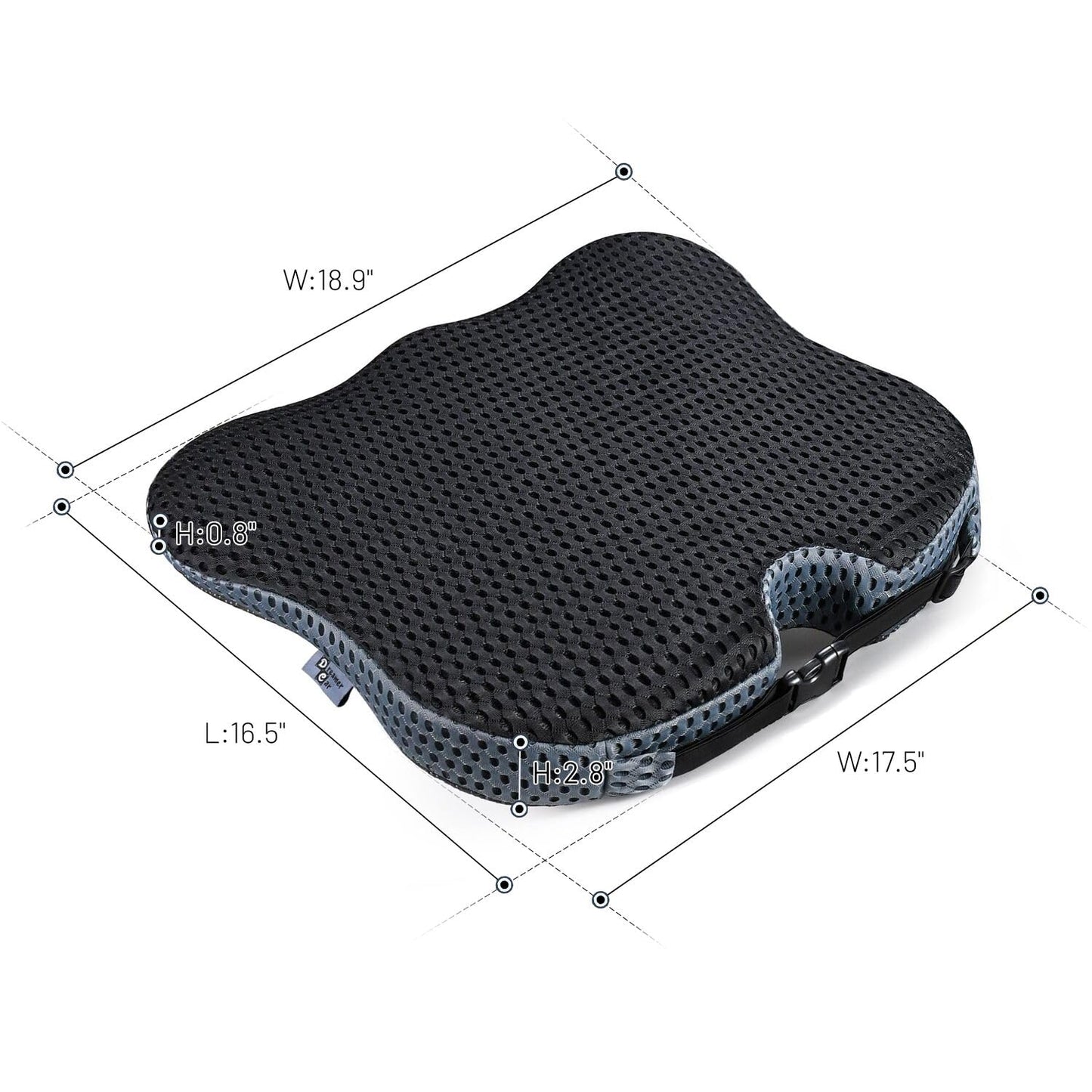 Wedge Car Seat Cushion for Better Visibility & Sciatica Pain Relief - High Density Memory Foam, Non-Slip Ergonomic Car Seat Cushion for Driving, Universal Fit for Car, SUV,Truck & Tractor
