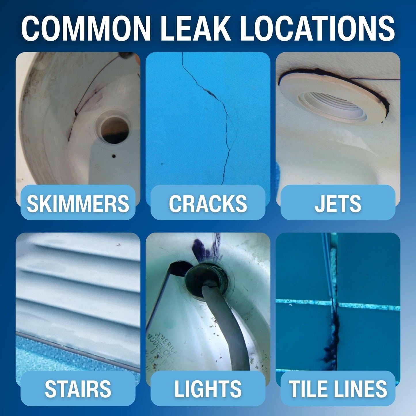 Leakmaster Pool Leak Detection Kit – 8 oz Blue Dye with Reusable Syringe – High-Visibility Leak Finder for Pools, Hot Tubs & Spas – 40+ Refills– Professional Water Tracing Tool