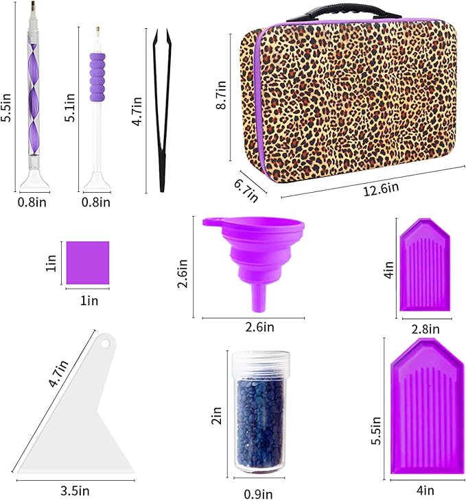 ZORETCO Diamond Painting Storage Containers,120 Slots Diamond Painting Accessories Kits with Tools for Diamond Art Craft Jewelry Beads Organizer