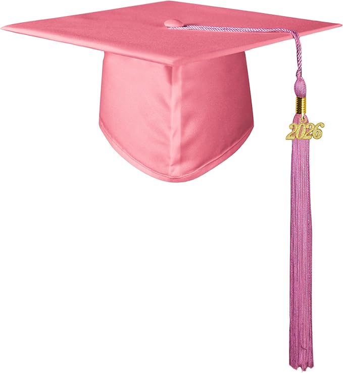 GraduatePro Matte Graduation Cap with 2026 Tassel for Adults High School and Bachelor Master 12 Colors