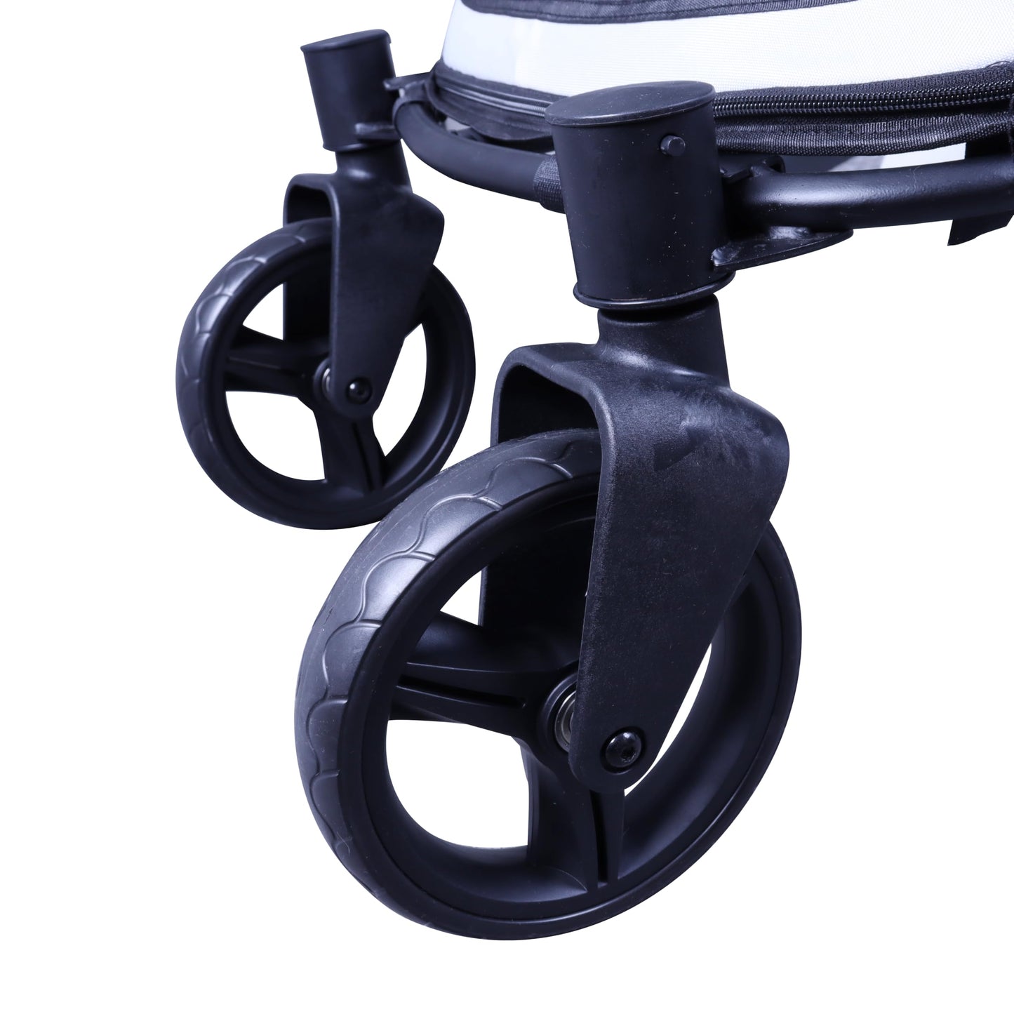 FOURPAW Dog Stroller for Medimu/Large Dogs - Easy Fold Dual Entry Pet Stroller with One-Foot Brake,Ideal up to 80 lbs.