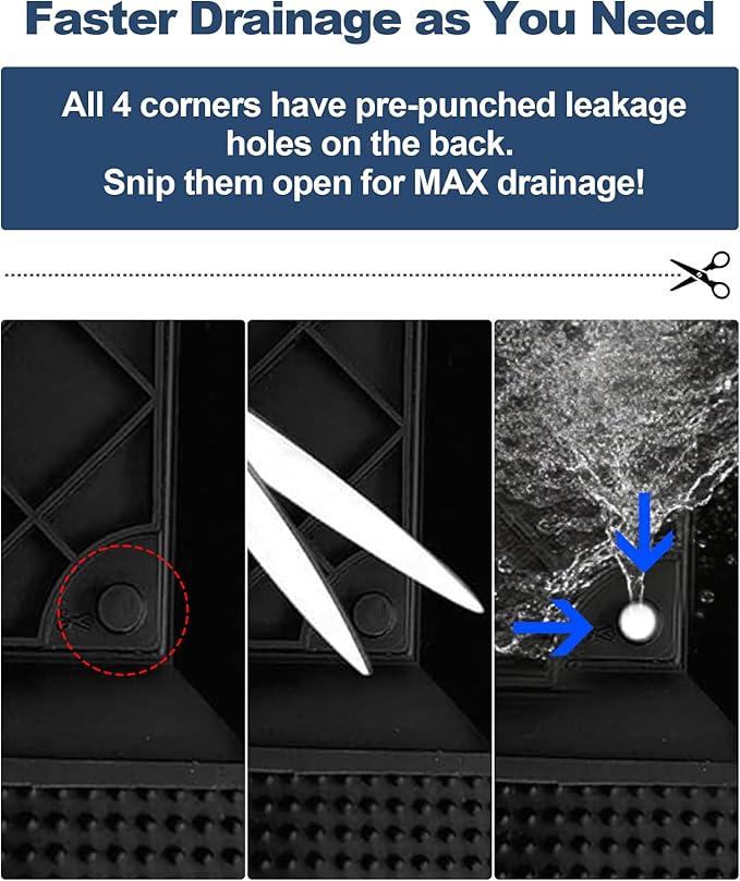 BEHERO Front Door Mat Outside Entrance, 36" x 17" Heavy Duty Rubber Outdoor Mats Enlarged for Entryway, Welcome Matt Outdoor, Dirt Trapping Waterproof Exterior Entry Mats, All Weather Doormat Black