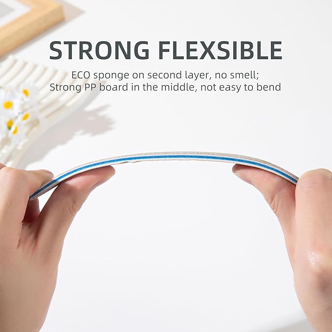 50PCS Gray Professional Nail Files 80/100/150/180/240 Grit, Emery Boards Nail Files for Natural Nails and Acrylic Nails, Double Sided Emory Boards limas para unas acrilicas Reusable Manicure Tools