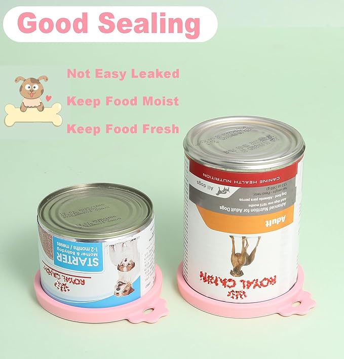 Comtim Dog Food Can Covers Lids for 12.5 oz 13 oz 13.5 oz Cans, Silicone Can Lids for Dog Food, Dog Wet Food Lids Pet Can Toppers Can Covers for Canned Goods,Easy to Clean & No Smell in Refrigerator