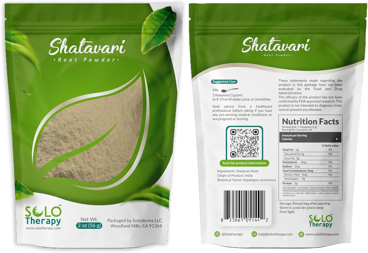 Shatavari Powder 56 Grams, Shatavari Root Powder, Asparagus Racemosus Resealable Bag, Product of India (2 oz (56 g), Shatavari)