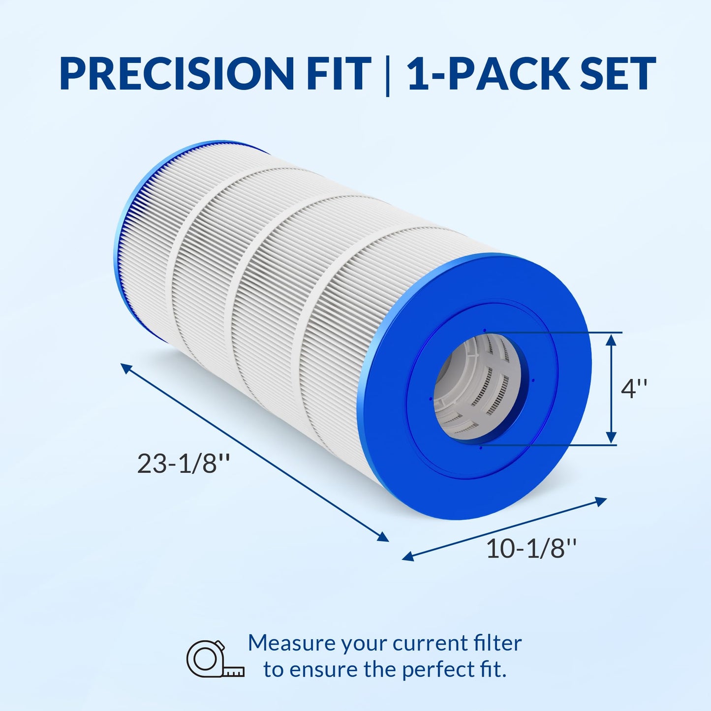 Swimara Pool Filter Cartridge, 5oz Trilobal Heavy-Duty Fabric, Ultra Series, Compatible with Hayward SwimClear C150S, Replacement for CX150XRE CS150E PA150S, 150 Sq. Ft. (10.1" Dia)