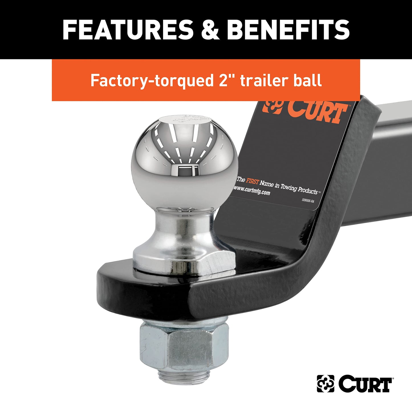 CURT Manufacturing 45036 Class III 2" Loaded Ball Mount with 2" Ball