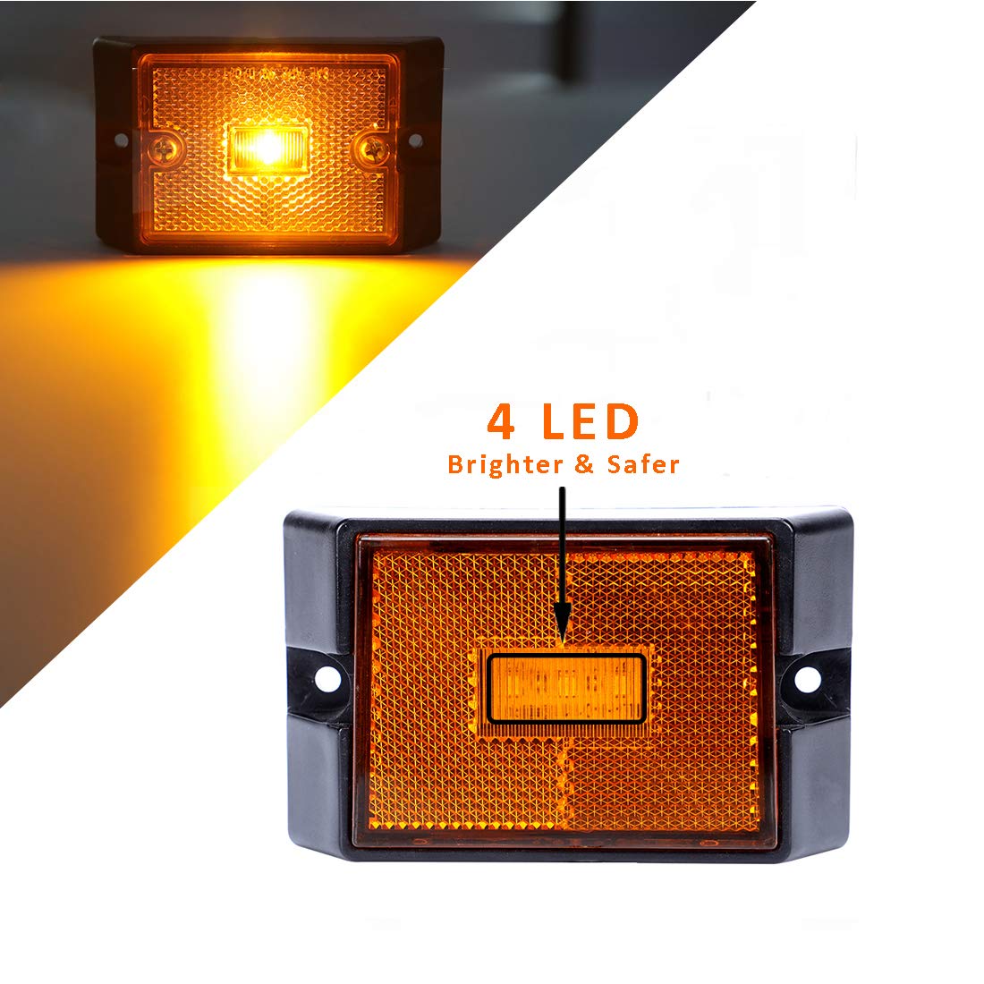 CZC AUTO 12V Submersible LED Trailer Tail Light Kit for Under 80 Inch Boat Utility Waterproof (Trailer light kit)