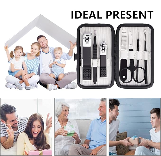 Nail Clipper Kit Nail Care Set for Men Women Nail Clipper Set Manicure Kit with Case Toe Finger Nail Clippers Personal Care Tools Travel Manicure Set Nail Clipper Grooming Kit Gfit for Men Women
