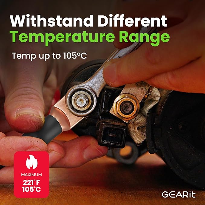 GEARit 4 Gauge Wire (10ft - Red Translucent) Copper Clad Aluminum CCA - Primary Automotive Wire Power/Ground, Battery Cable, Car Audio Speaker, RV Trailer, Amp, Electrical 4ga AWG 10 Feet