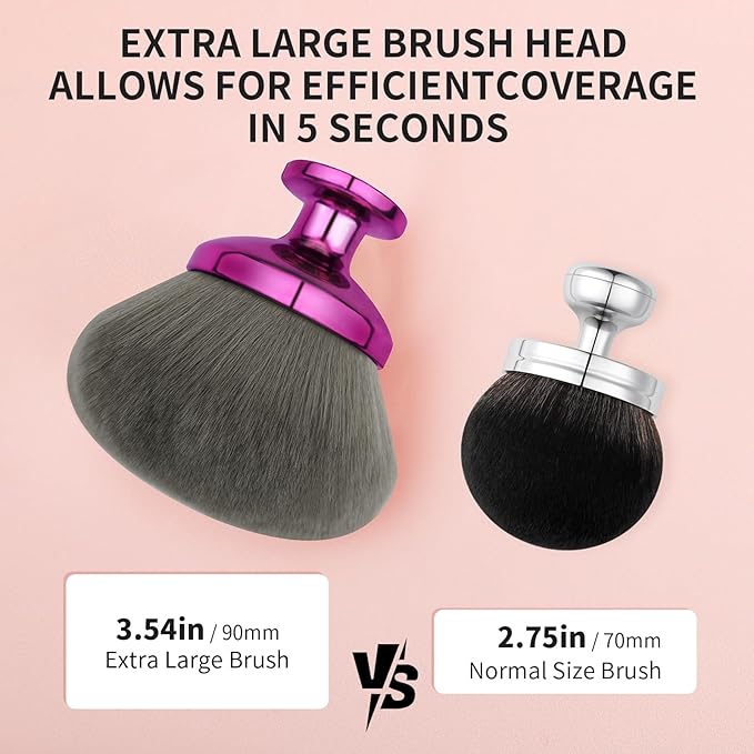 docolor Self Tanner Brush Extra Large Body Makeup Brush, 3.5 Inch Width, Soft synthetic hair Tanning Brush for Foundation, Self-tanners, Bronzer, Powder Self Tan Back Applicator Face&Body Makeup Brush