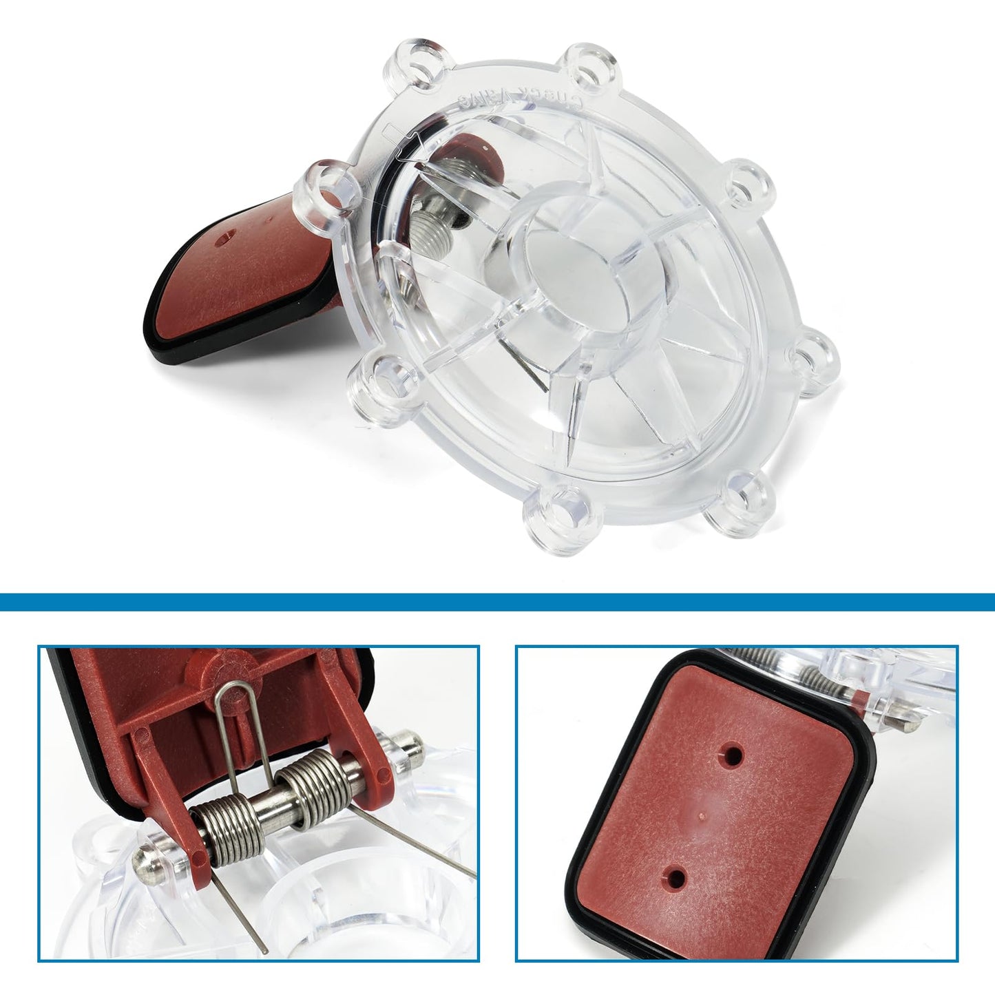 Aumzong 7056 2Pcs Check Valve Covers with Flapper Assembly Compatible with Zodiac Jandy Spring Check Valve Replacement# 7235,7305