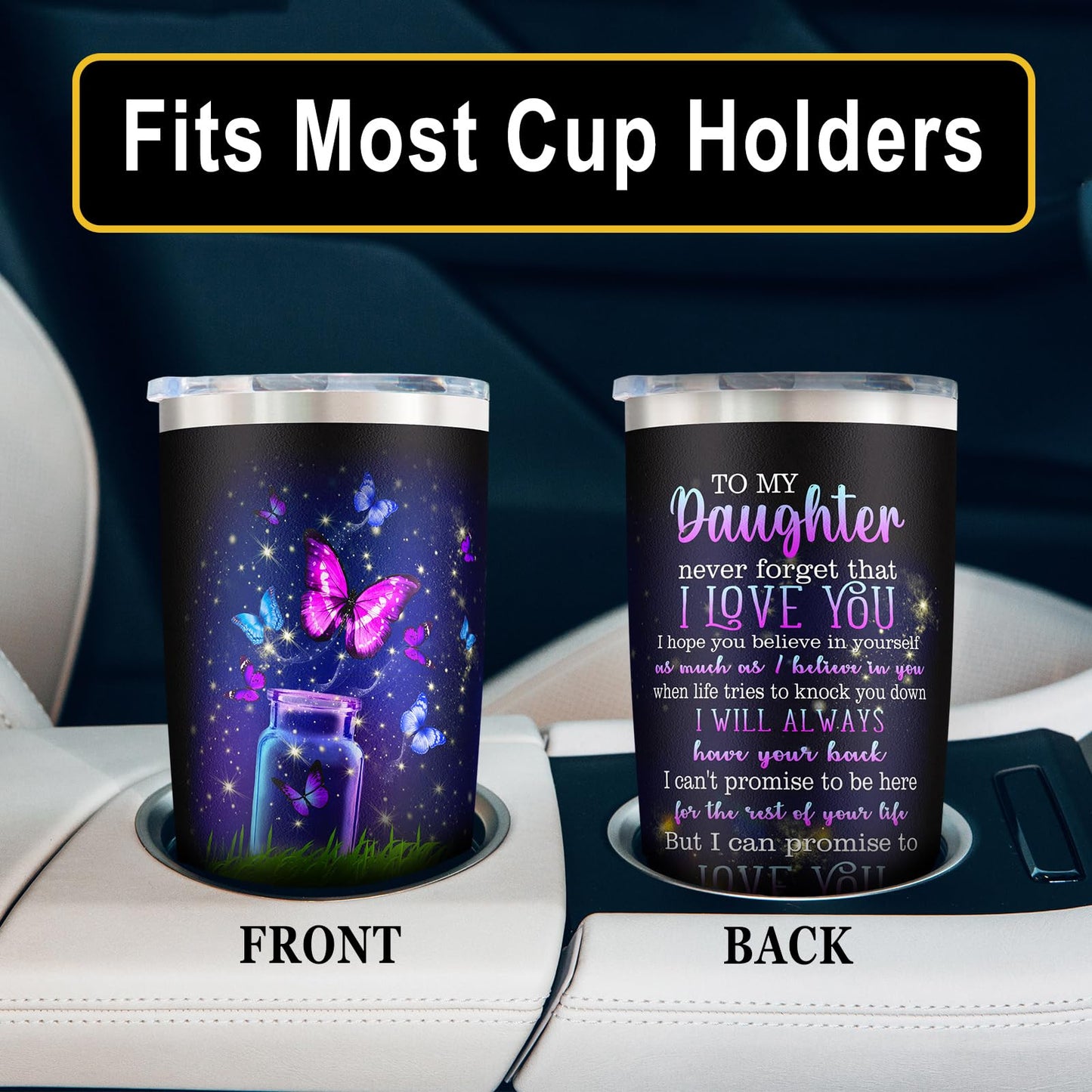 kirusel Daughter Gift from Mom, Best Daughter Gifts, Birthday Gifts for Daughters, Great Birthday Presents for Daughters Adult 20oz Tumbler Mug(1PC)