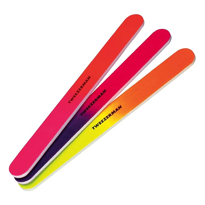 Tweezerman Assorted Neon Hot Nail Files (Pack of 3)
