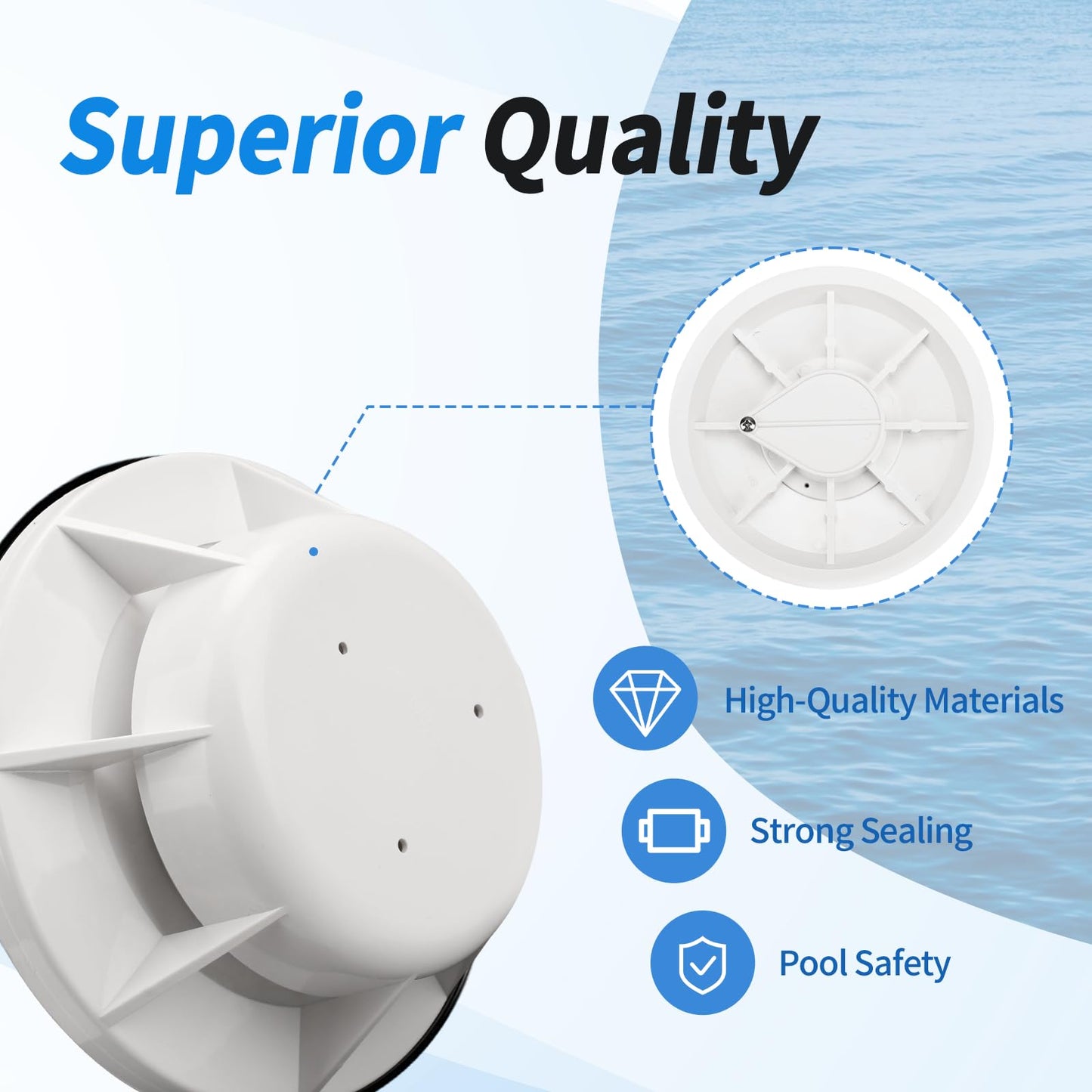 Dfnidy SP1070FV Pool Skimmer Float Valve Assembly for Hayward Skim Master Skimmers, Replacement in Ground Concrete Skimmers Float Valve Parts with O-Ring