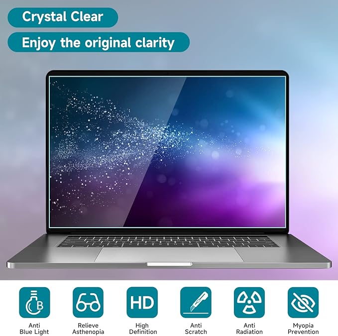 2 Pack 13.3 Inch Anti Blue Light Screen Protector for Lenovo/Dell/HP/ASUS/Acer(1920x1200), Reduce Eye Strain Anti Glare Blue Light Blocking Screen Protector for 13.3’’ with 16:10 Resolution Laptop