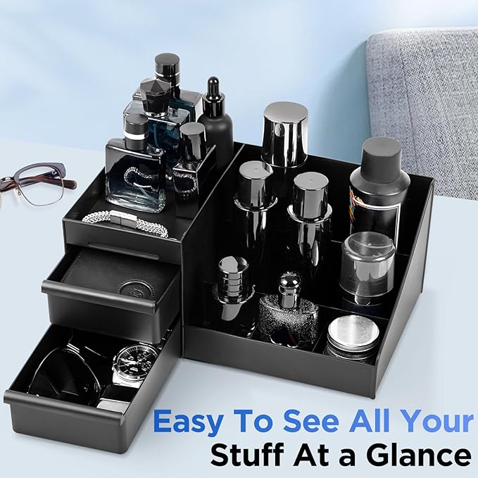 Mens Organizer,Perfume Organizer,Cologne Stand,Cologne Shelf,Perfume Stand,Bathroom Countertop Storage,Shelf for Bathroom Counter,Mens Dresser,Men Bedroom,Bathroom Organizers And Storage,Gifts For Men