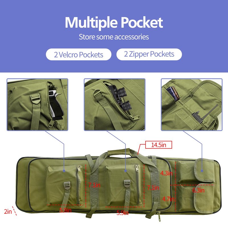 RUBY.Q 32" Bag, Portable Green Case for Storage and Transportation
