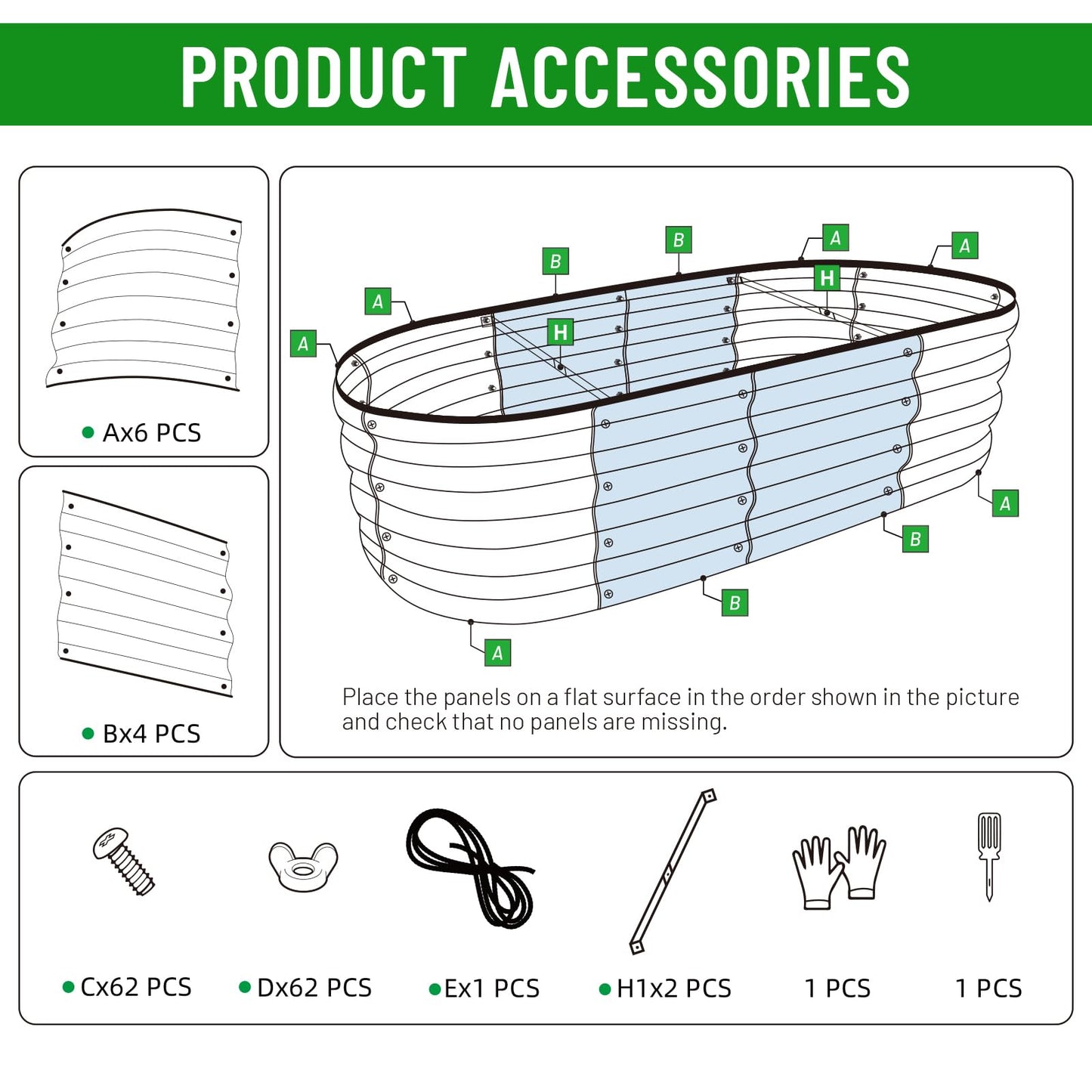 SnugNiture 4x2x1.5ft Raised Garden Bed Outdoor, 17" Tall Galvanized Metal Planter Box, Oval Raised Garden Bed Kit for Planting Vegetables Plants Fruits, Brown