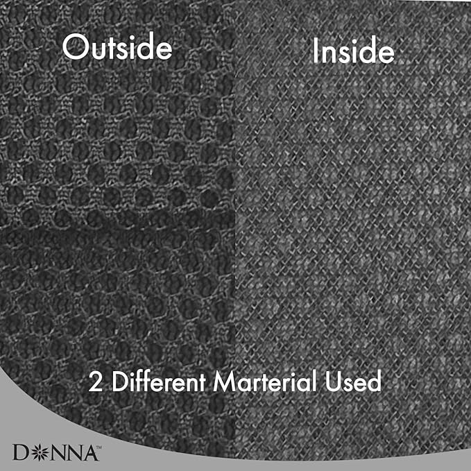 DONNA Deluxe Foam Mesh Wrap Ã¢ÂÂ Olive Oil + Vitamin E Treated Hair Wrap for Women, Adjustable Head Wrap, Breathable Mesh & Soft Foam Padding for Sleep or Styling, Black