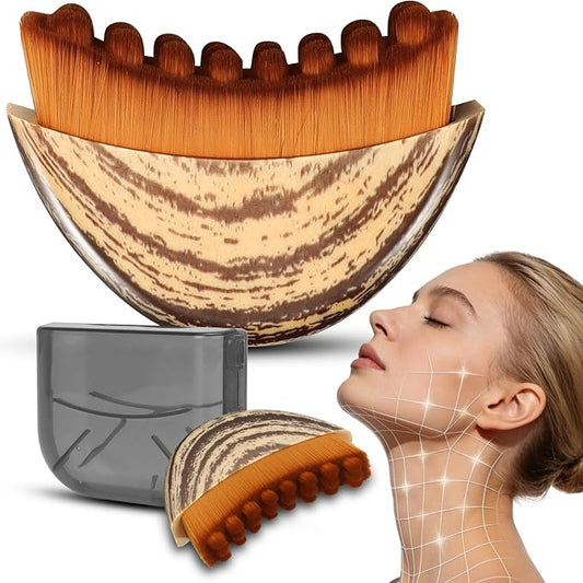 2026 New Lymphatic Contour Face Brush,Lymphatic Drainage Massager for Chin & Neck, Jawline & Neck Lymphatic Massage Brush for Contouring, De-Puffing & Smoother Skin, Skin Firming