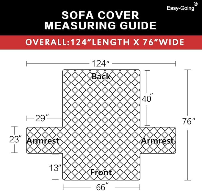 Easy-Going Reversible Couch Cover for 3 Cushion Couch Sofa Cover for Dogs Water Resistant Furniture Protector Cover with Foam Sticks Elastic Straps for Pet Cat (Sofa, Wine/Beige)