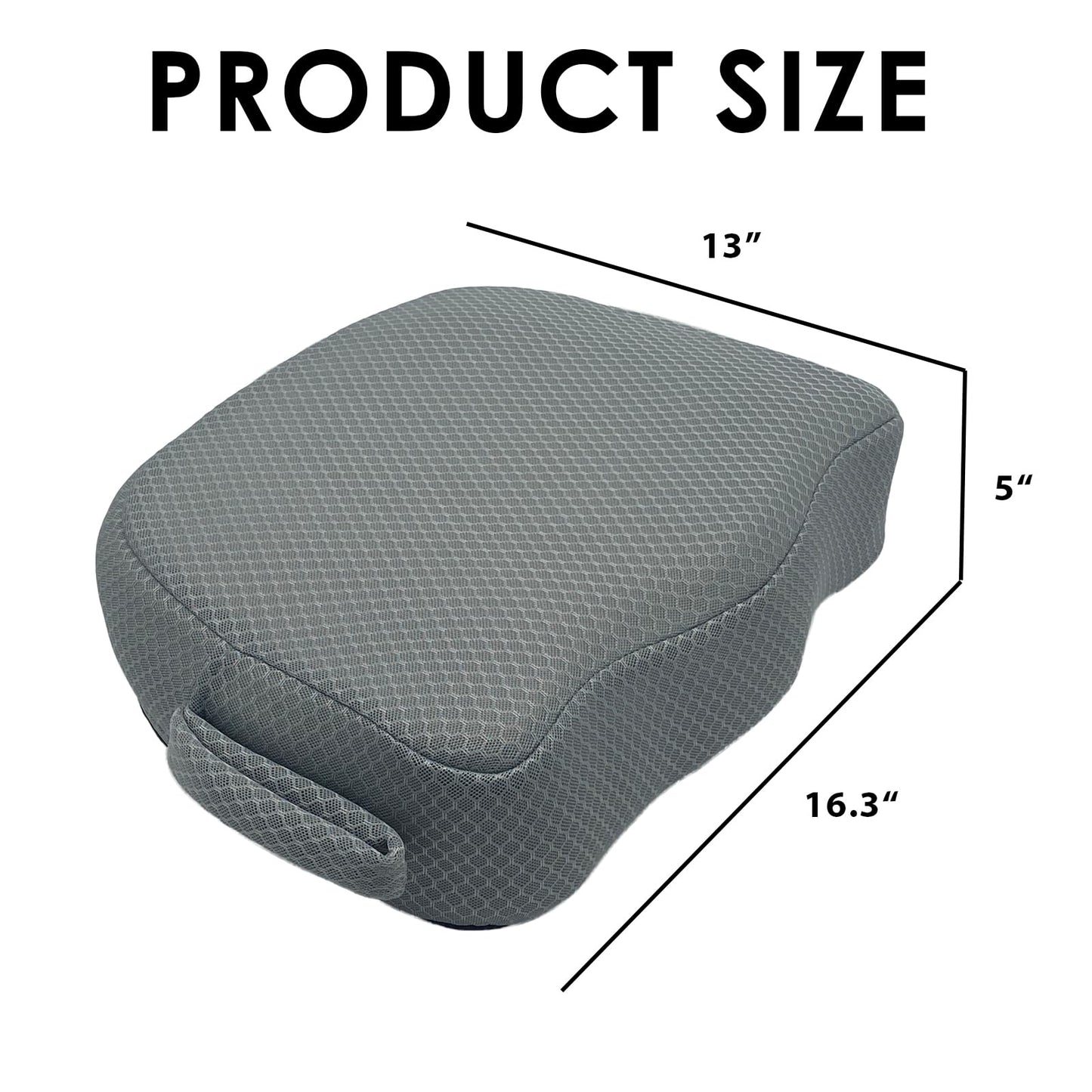 Hot Tub Booster Seat for Adults, 5 Inch Thick Supportive Cushion with Non-Slip Bottom, Weighted for Quick Sink Without Float, Spa Booster Seat for Hot Tub (Including Inflatable), Pool Gray